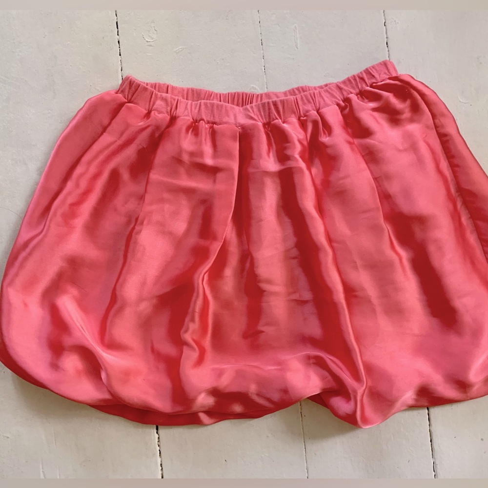 Crew cuts silk bubble skirt.